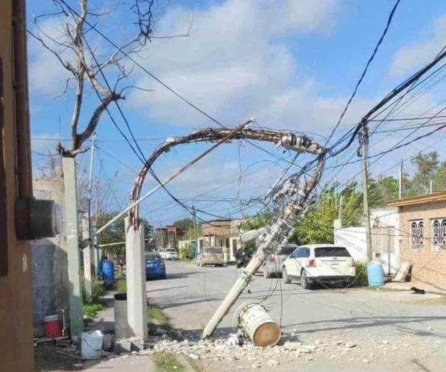 Causan vientos destrozos: Dejan a colonias sin electricidad en Matamoros