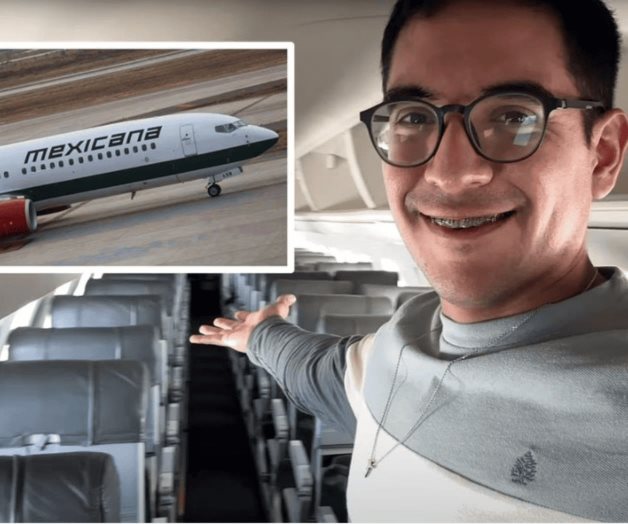 Joven viaja en avión de Mexicana de Avión completamente solo