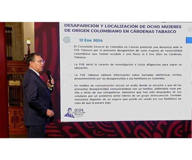 Colombianas presuntamente secuestradas en Tabasco serán deportadas