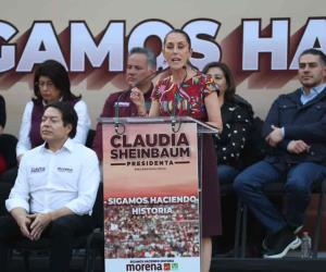 Claudia Sheinbaum hace su cierre de precampaña en el Monumento a la Revolución