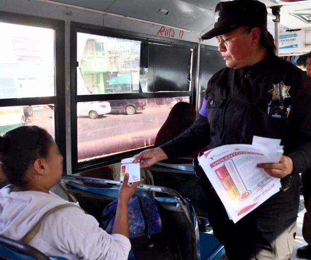 Previenen violencia en transporte público