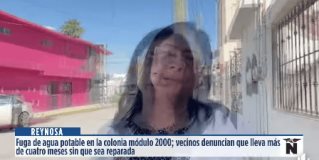 Denuncian fuga de agua en colonia Módulo 2000 de Reynosa; tiene más de 4 meses