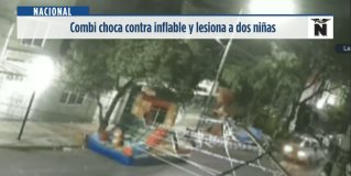 Nacional | Dos niñas resultaron heridas luego de que un conductor de una combi chocó con un inflable