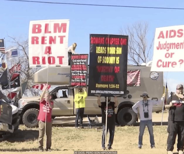 Protesta convoy antiinmigrante