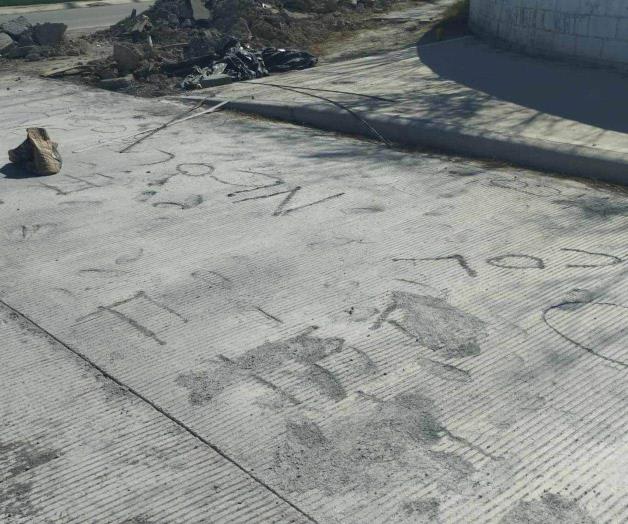 Vandalizan obras de pavimentación