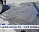 Reynosa | Por en&eacute;sima ocasi&oacute;n, una alcantarilla ubicada en bulevar Inglaterra y calle Costa Rica en la colonia Ca&ntilde;ada, volvi&oacute; a derramar aguas residuales.