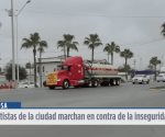 Reynosa | Transportistas de la ciudad se unieron a la protesta nacional para exigir seguridad