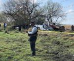 Fallecen dos elementos de la Guardia Estatal al volcar en carretera Reynosa- San Fernando