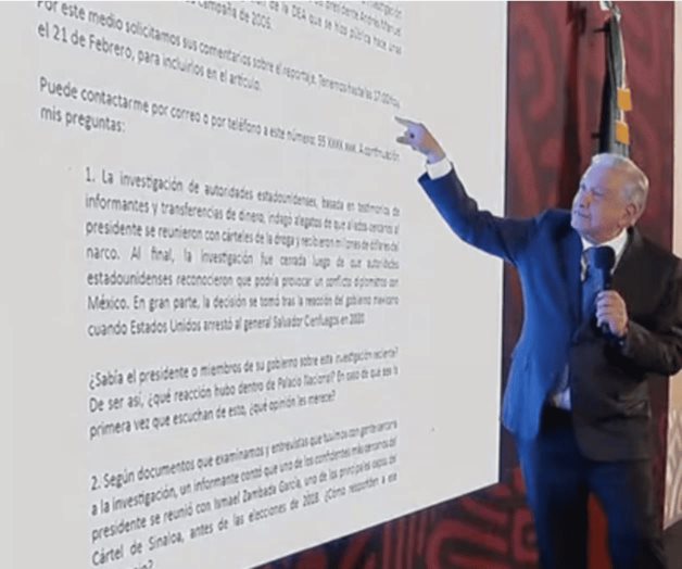 AMLO exhibe nuevamente carta del NYT