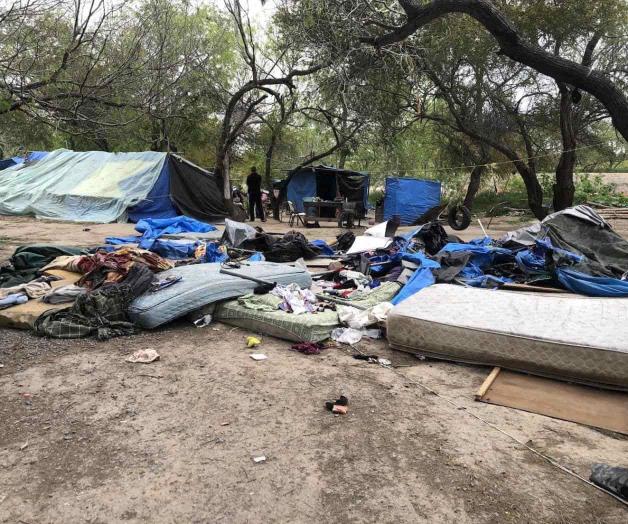 Destruyen casas a migrantes en Matamoros Destruyen casas a migrantes en Matamoros