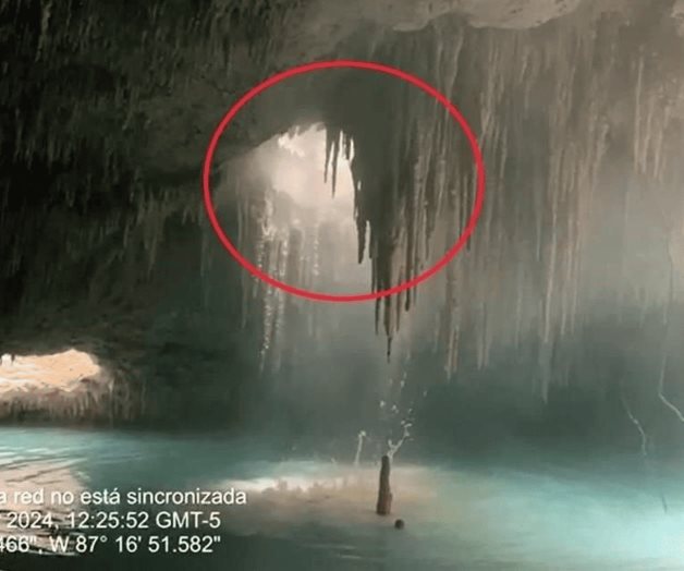 Exhiben destrucción de cueva por perforadora para Tren Maya