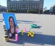 8M: Instalan memorial en la plancha del Zócalo Capitalino