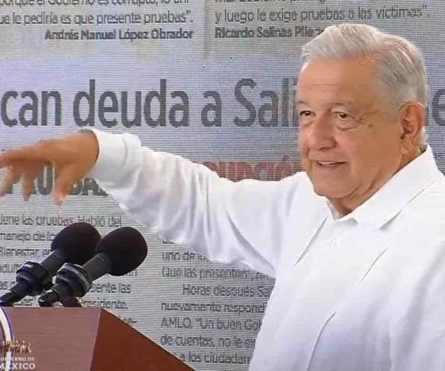 Cobro a Salinas Pliego no es pleito personal.- AMLO
