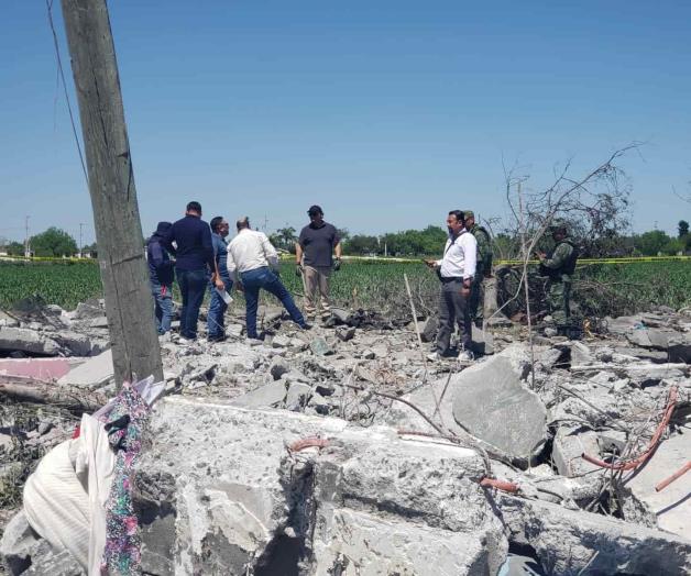 Secretario de Gobierno recorre zona de explosión en Valle Hermoso