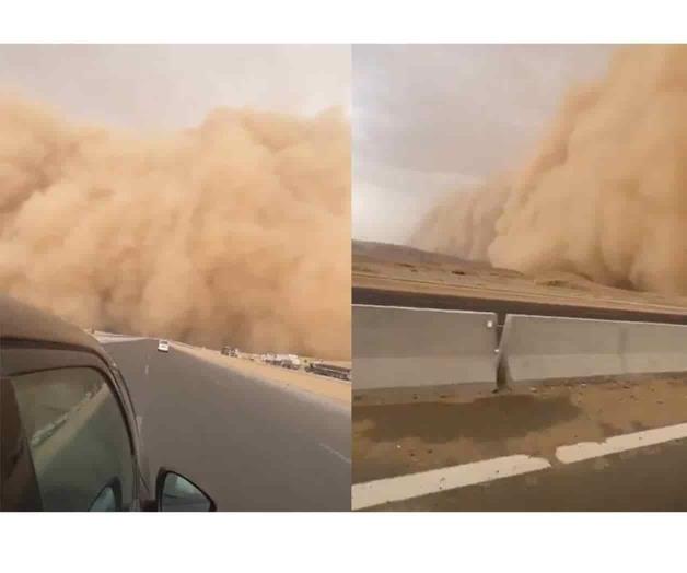 Tormenta de arena en Autopista Saltillo-Torreón paraliza tráfico