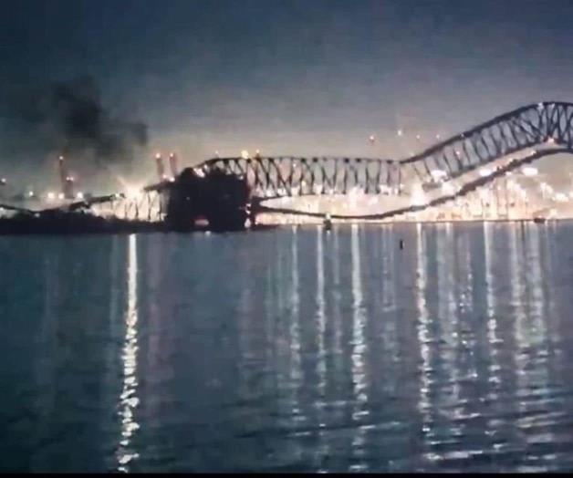 Cae puente en Baltimore tras choque de buque; hay víctimas
