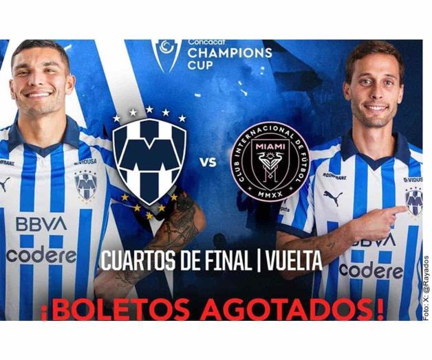 Agotados Boletos para Rayados vs Inter Miami