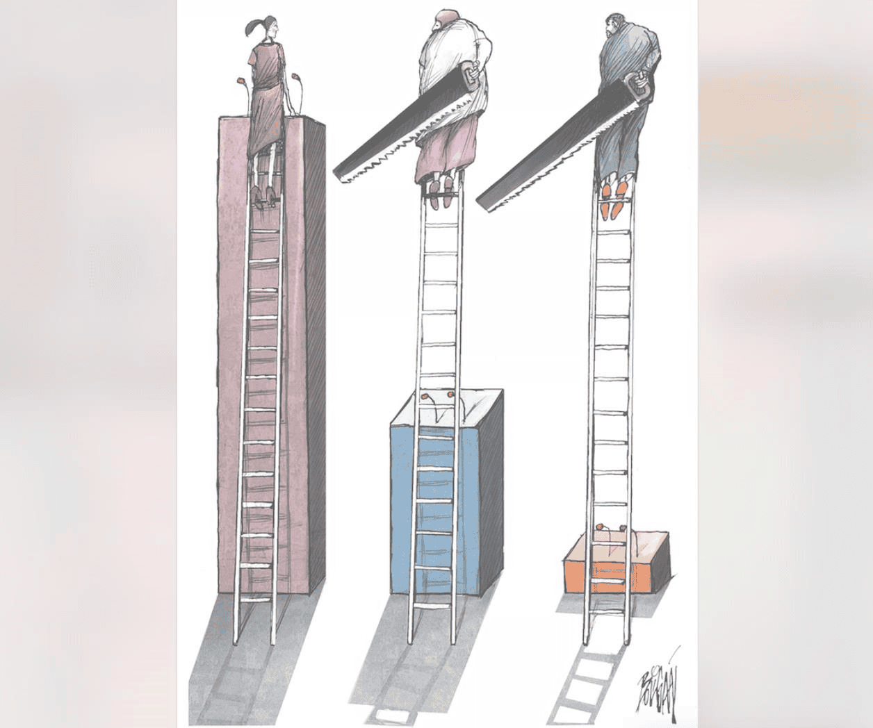 Encuestas, debates y escaleras