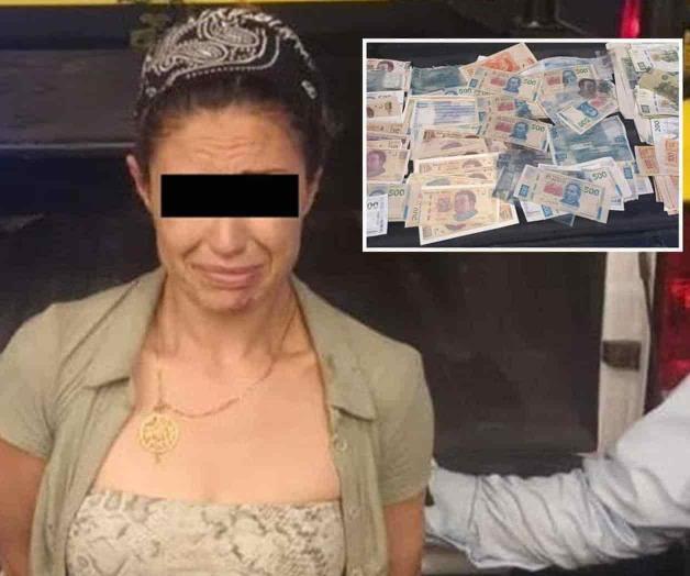 Mujer rompe en llanto tras ser detenida pagando con billetes falsos en taxi Mujer rompe en llanto tras ser detenida pagando con billetes falsos en taxi