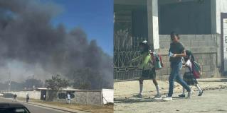 Incendio de pastizal obliga a desalojar primaria en Altamira