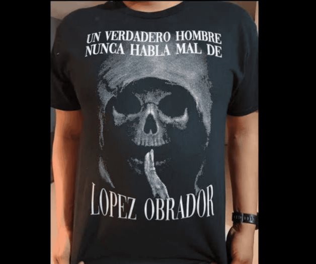 Polémica de Morena por playera de la Santa Muerte y leyenda de AMLO Polémica de Morena por playera de la Santa Muerte y leyenda de AMLO