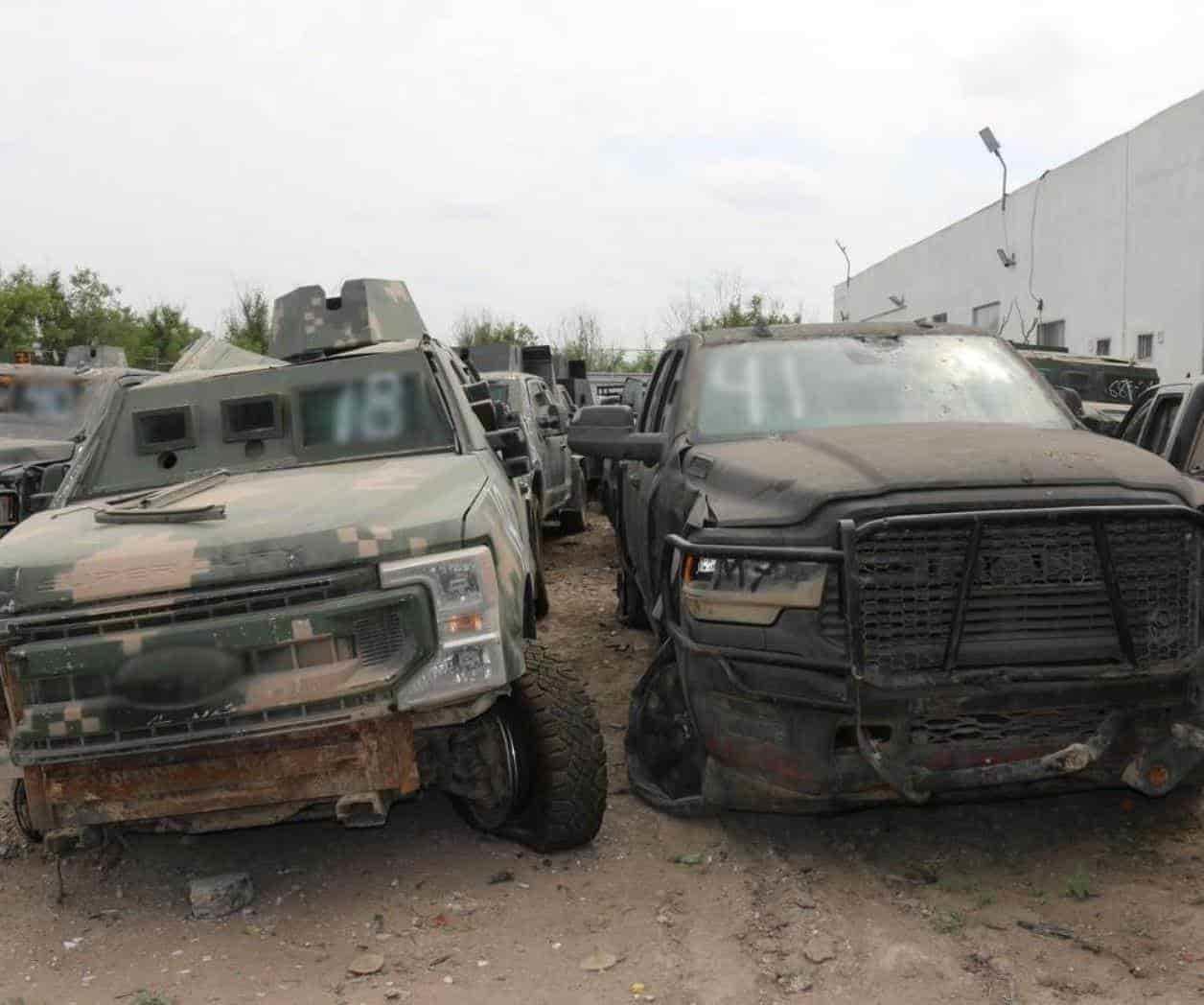 Destruyen vehículos  ‘monstruos’ en Reynosa