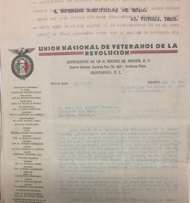 Capitán 1º don Eligio Cavazos Domínguez