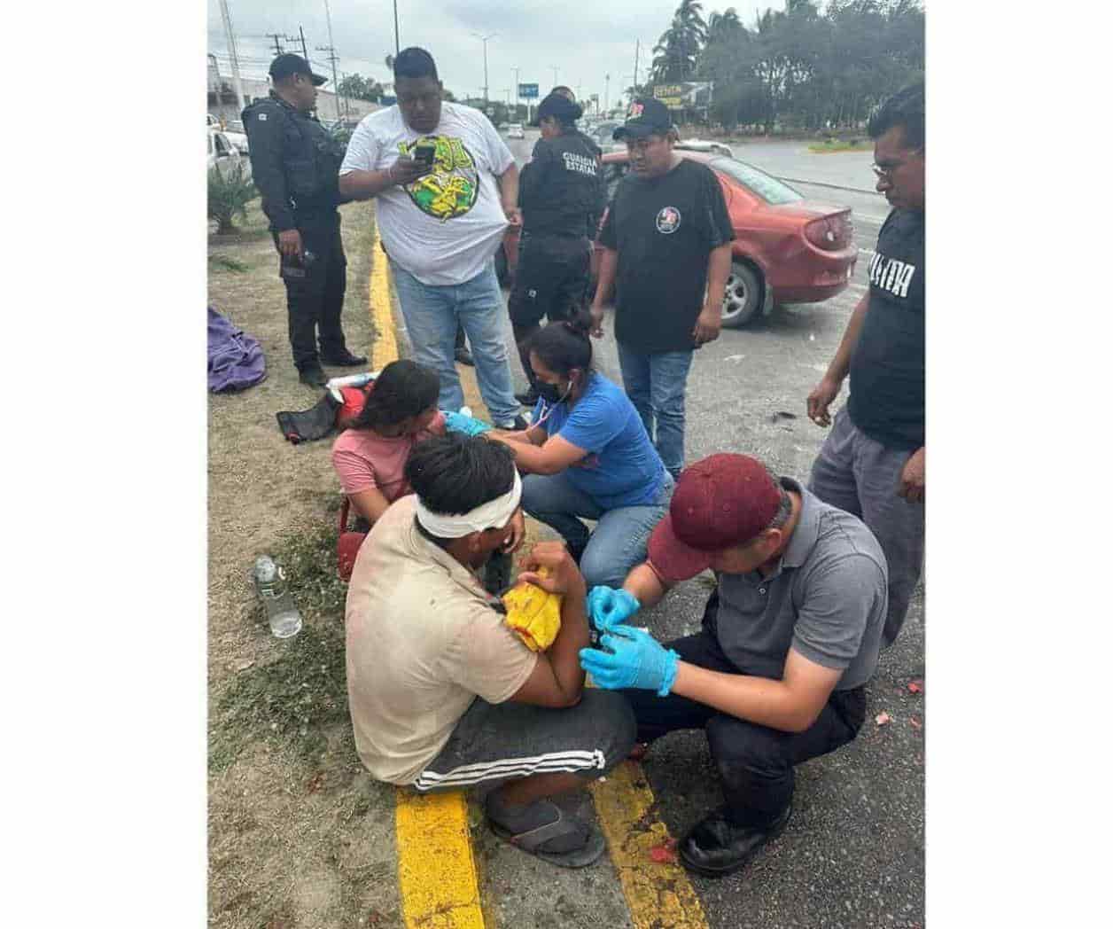 Colisionan dos camionetas en Puente del Barquito, en Altamira