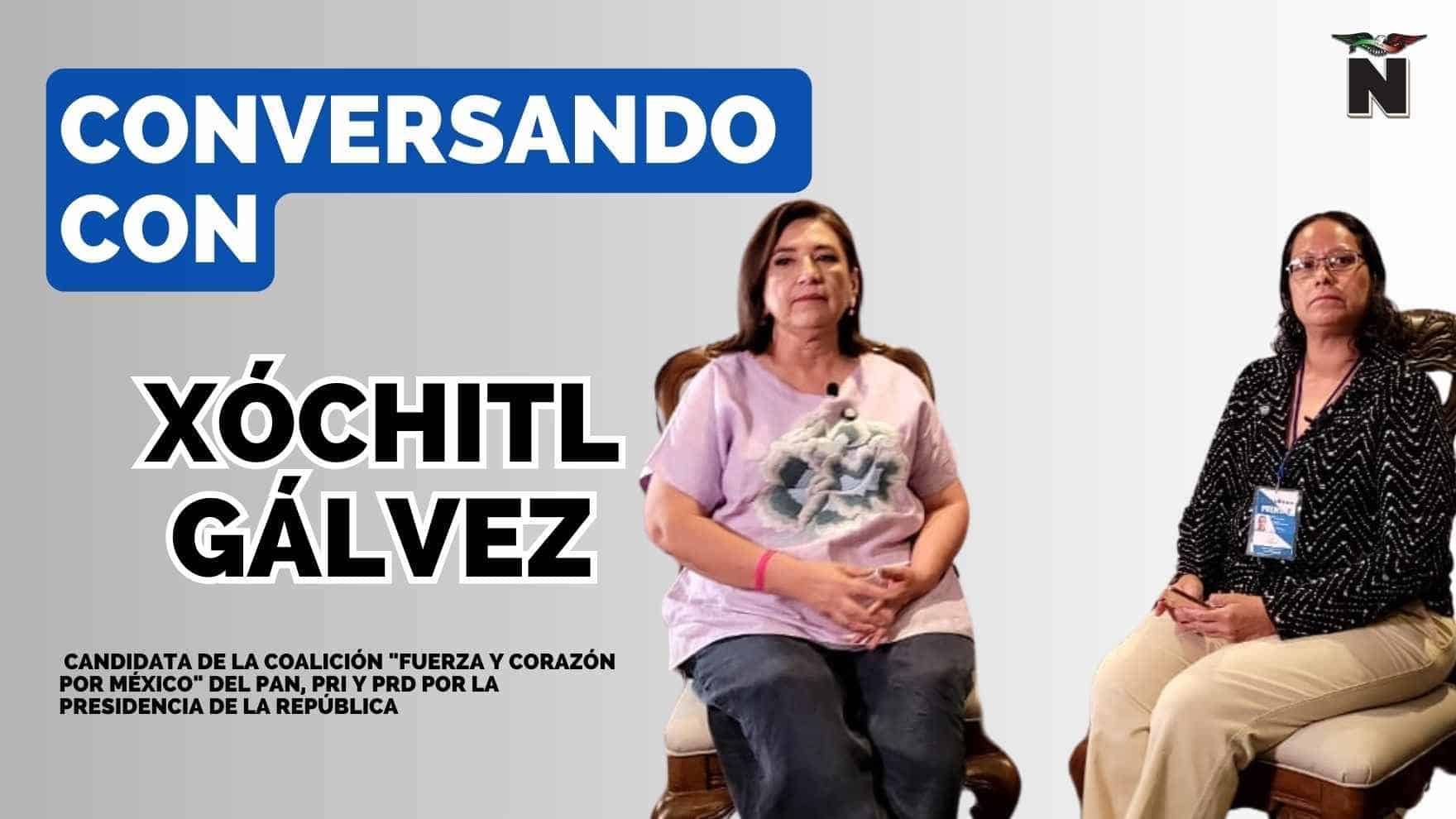 Conversando con Xóchitl Gálvez Ruiz , candidata a la Presidencia de la República por la coalición PAN, PRI y PRD