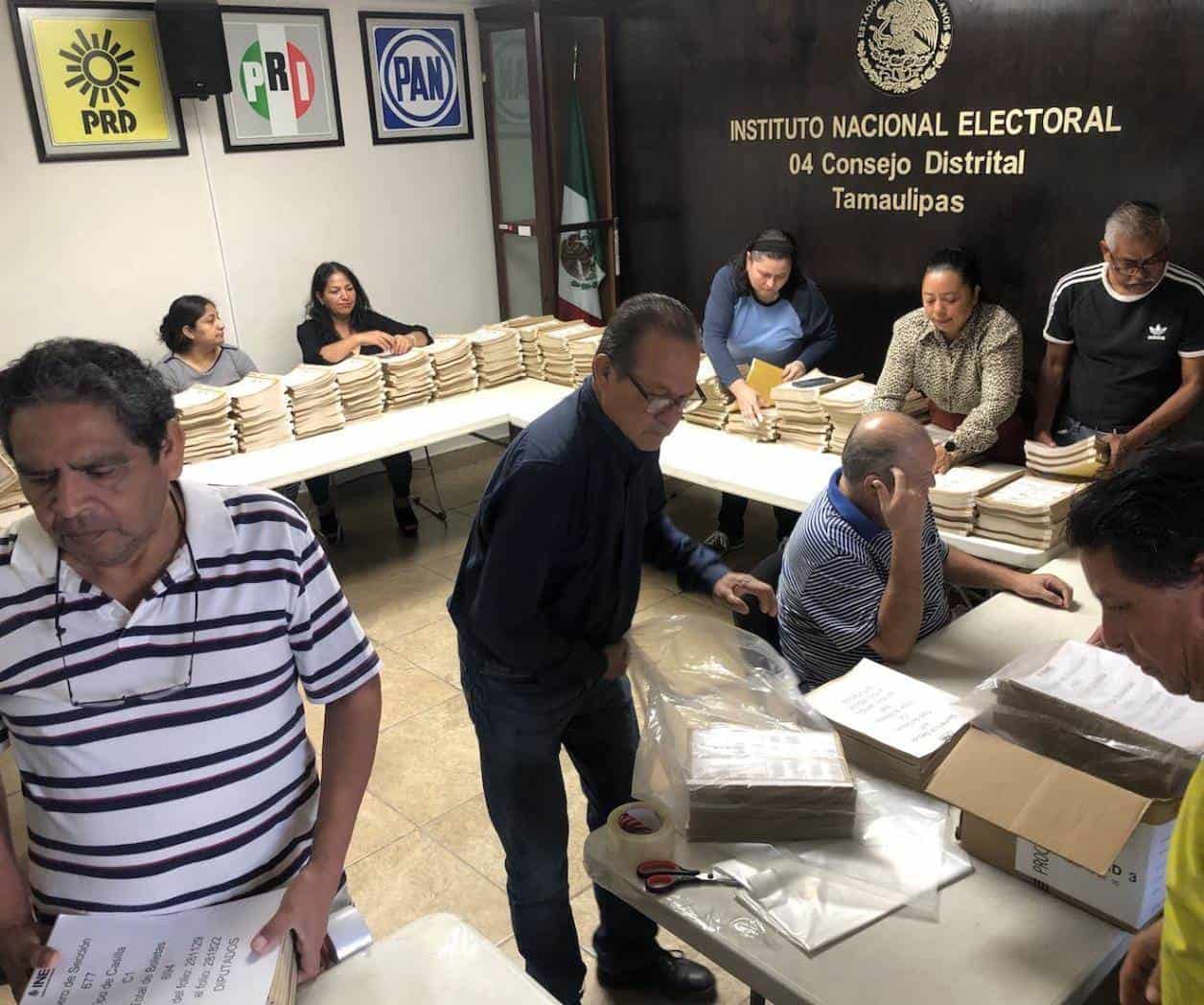 Programa INE entrega de paquetes electorales en Matamoros