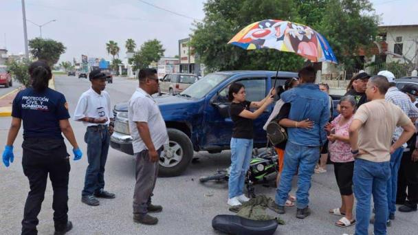 Accidente en zona centro de Río Bravo