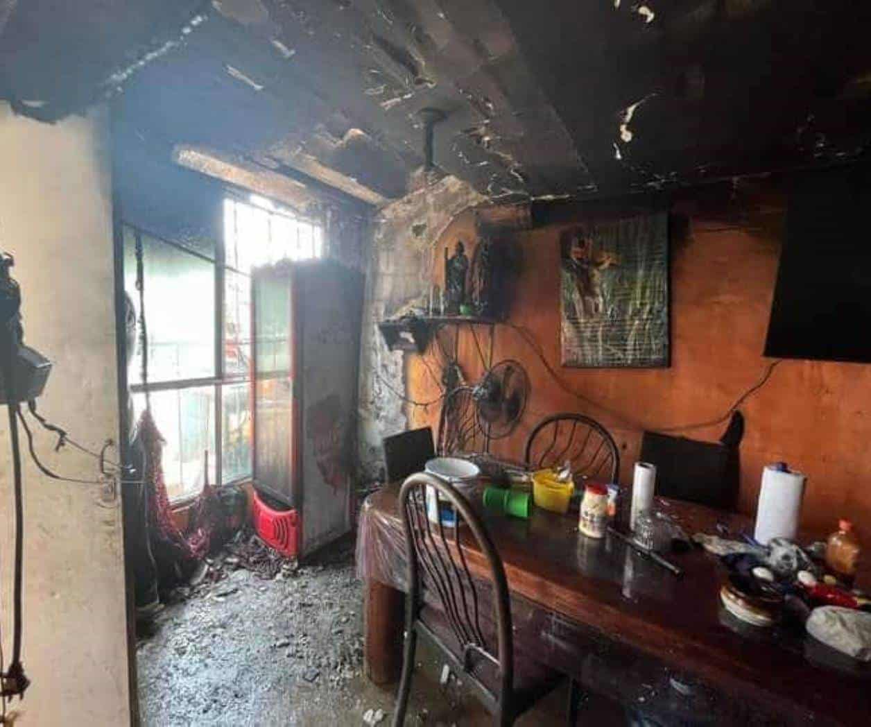 Provoca cortocircuito incendio en vivienda