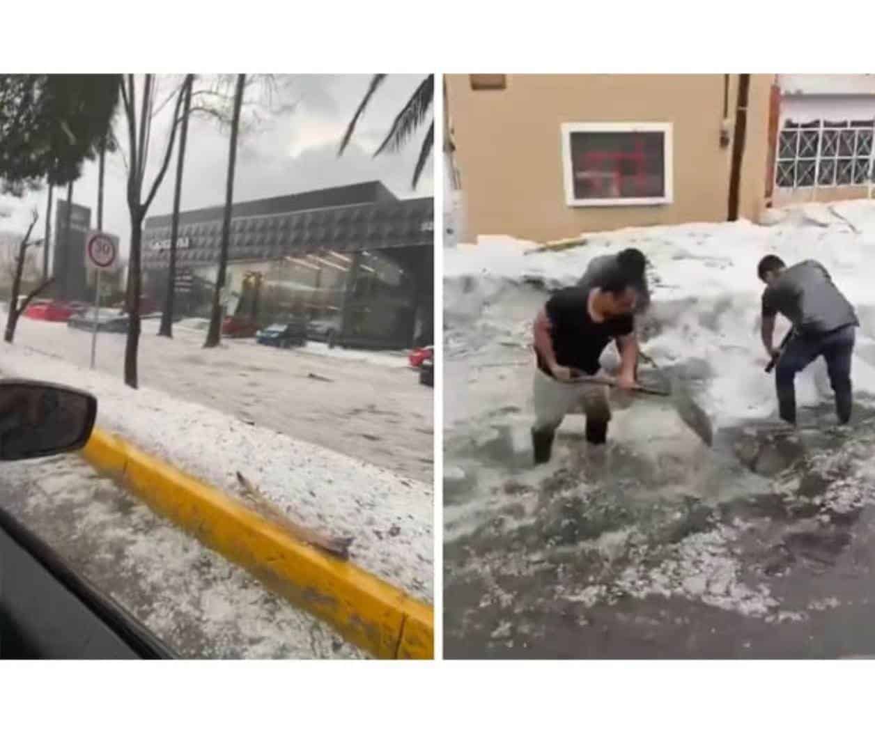 Azota a Puebla tormenta con granizo y vientos fuertes