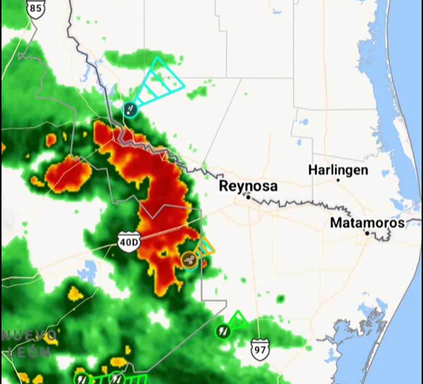 Alerta de tormenta severa para la frontera de Tamaulipas