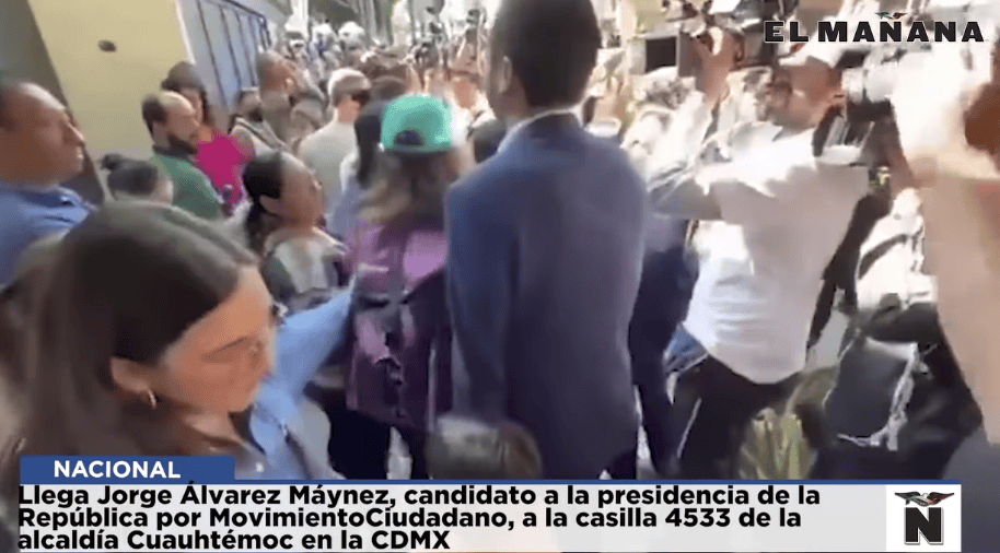 Elecciones 2024 | Así fue la llegada de Jorge Álvarez Máynez, candidato a la presidencia de la República por Movimiento Ciudadano, acude a votar