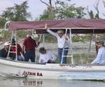 Américo Villarreal supervisa dragado de laguna del Chairel e insta a cuidar el agua