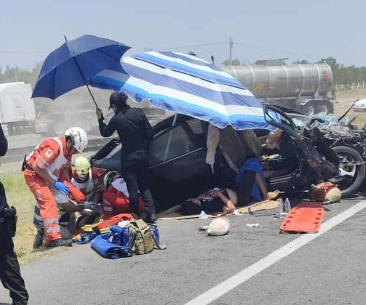 Muere mujer en choque contra patrulla de la Guardia Estatal en Victoria