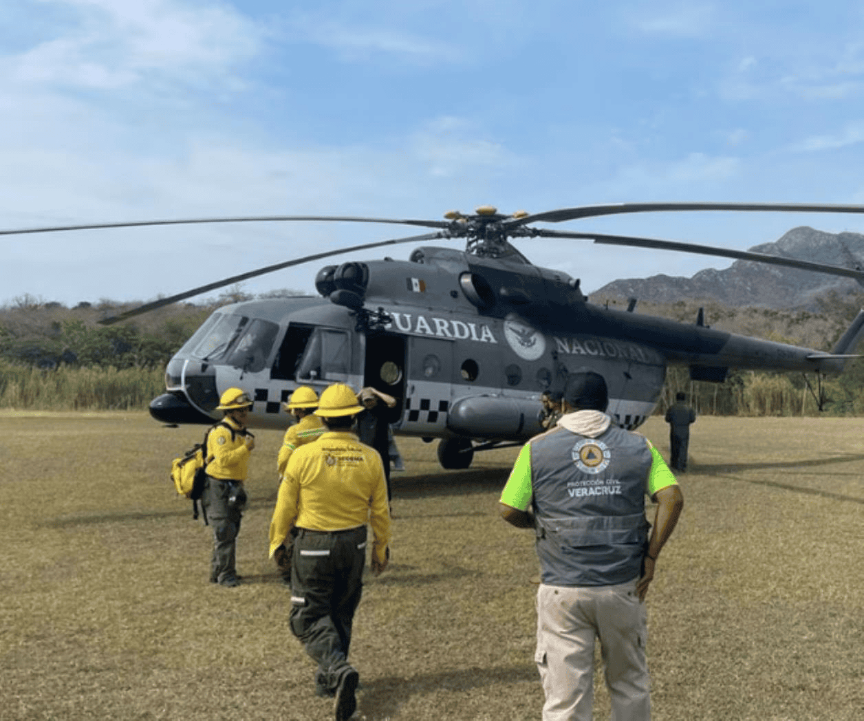 Helicóptero de GN combatirá incendios forestales en Veracruz