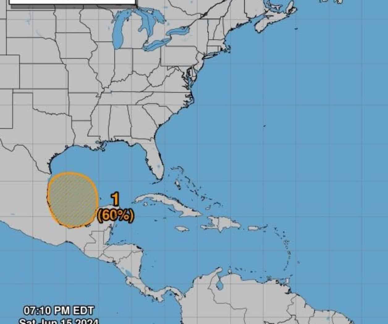 Aumenta a 60% probabilidad de formación de ciclón en el Golfo de México