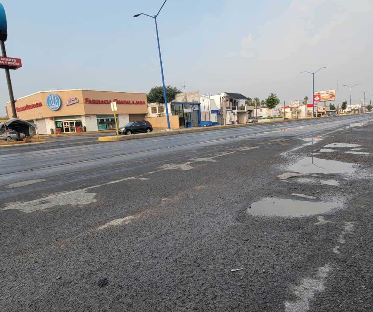 Afloran baches luego de lluvias en Miguel Alemán