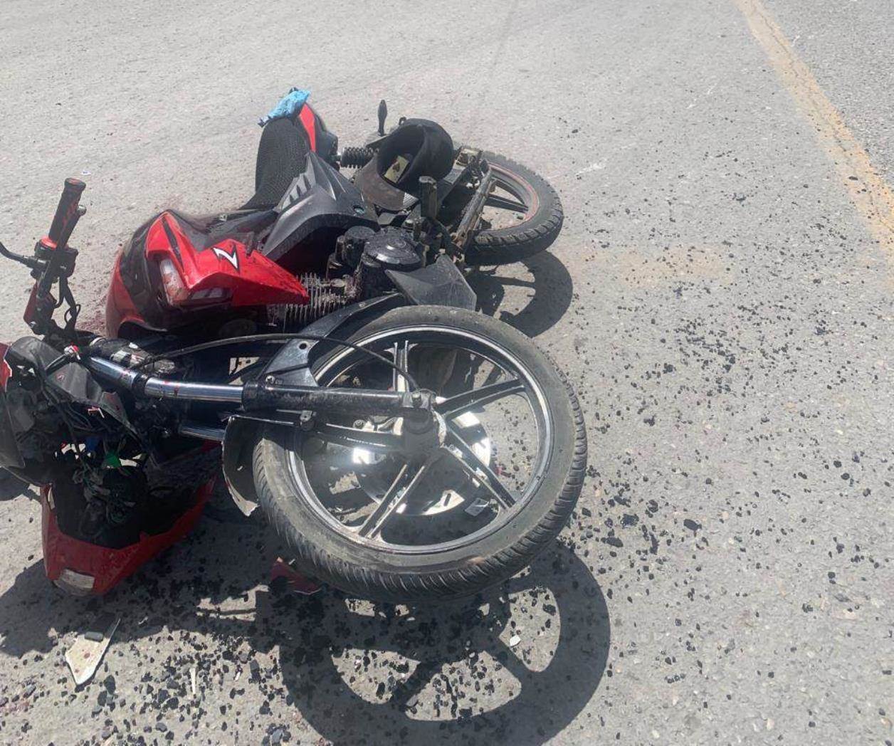 Motociclista herido en accidente vial