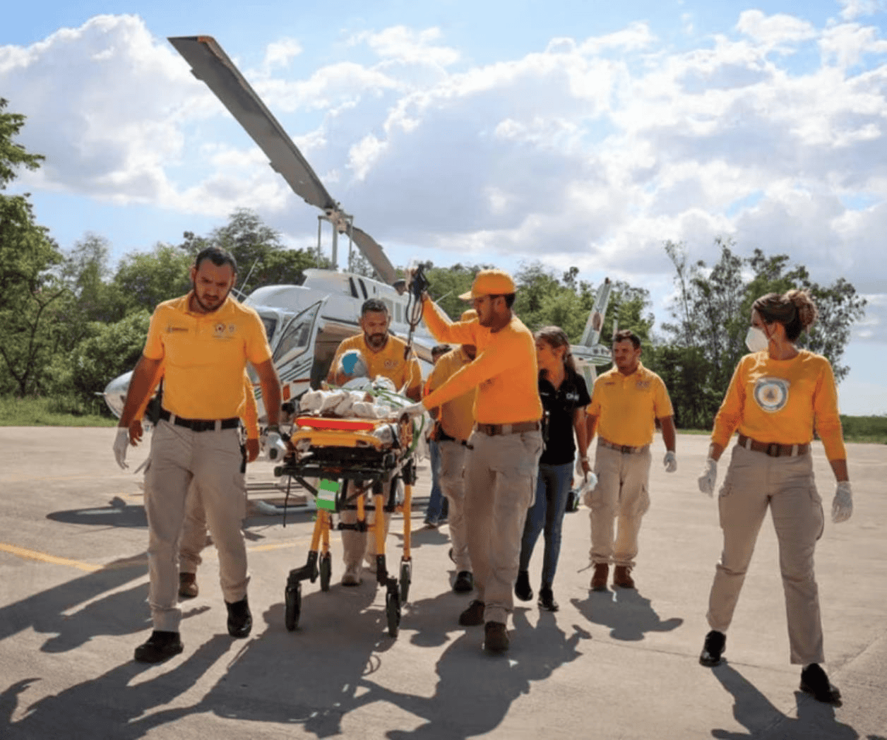 Lesión craneal en niño de 5 años: Traslado en helicóptero al Hospital Pediátrico