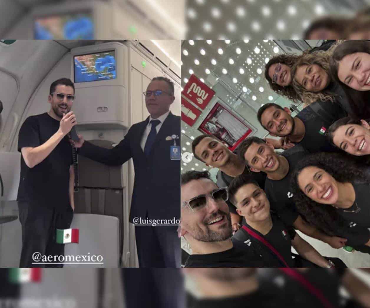 Luis Gerardo Méndez sorprende a deportistas mexicanos en pleno vuelo