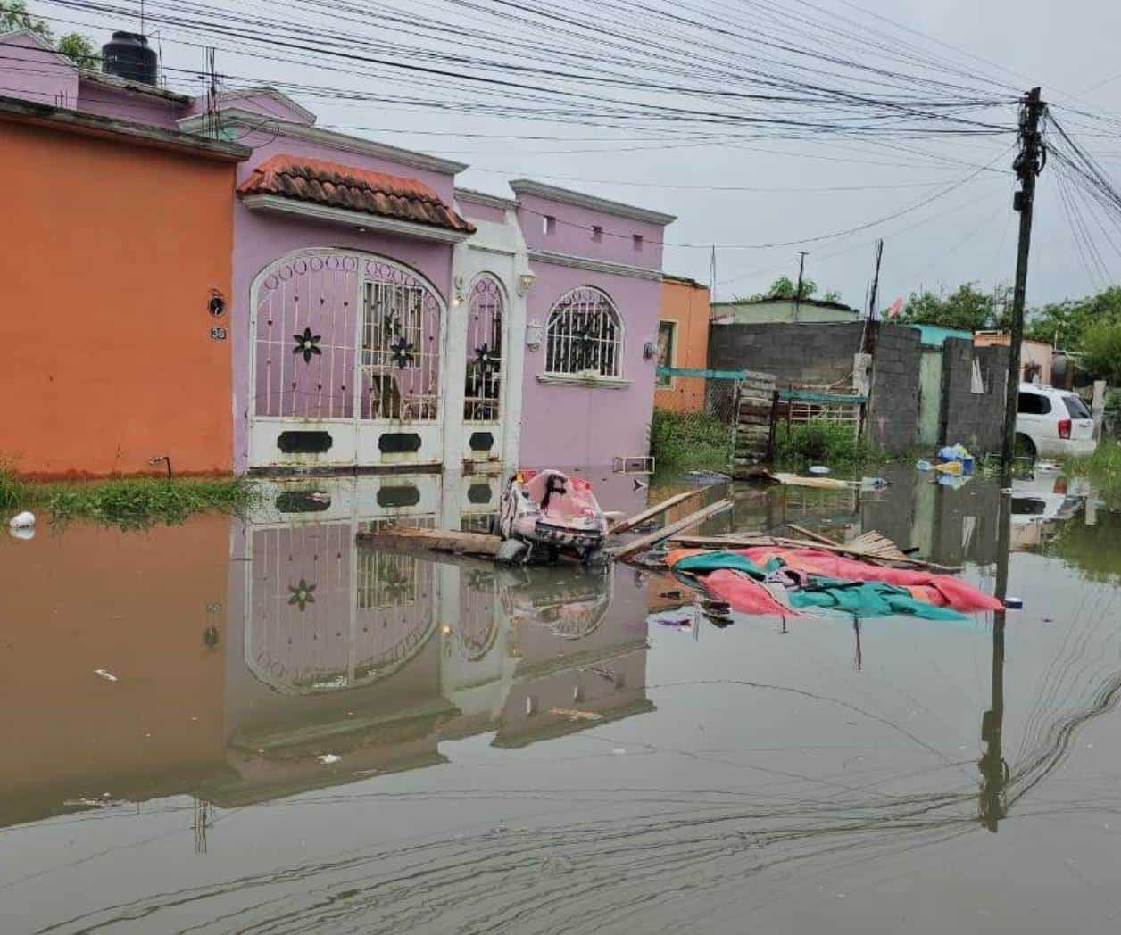 Inundado Matamoros: Al menos, 10 colonias bajo el agua