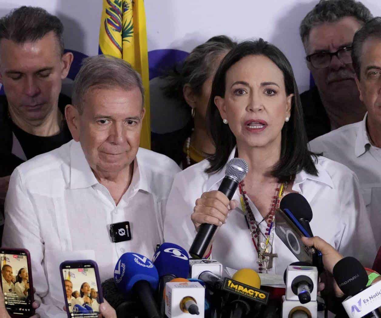 María Corina Machado rechaza reconocer como ganador a Nicolás Maduro