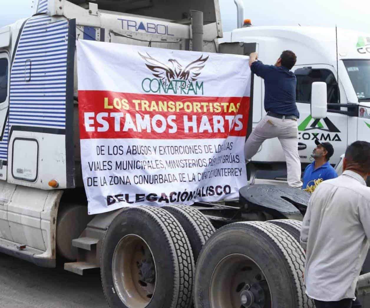 Protestan contra extorsiones en Nuevo León