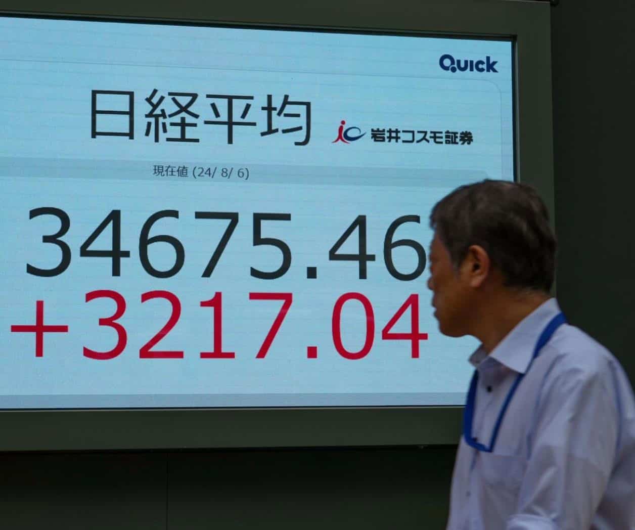 El Nikkei rebota un 10,23% tras el lunes negro