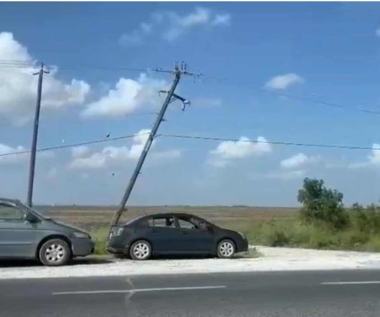 Choque deja sin luz a tres ejidos en Carretera San Fernando-Reynosa