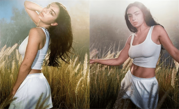 Charli XCX modela en sensual campaña de marca de Kim Kardashian