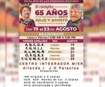 Invitan en Mier al Programa 65 y más